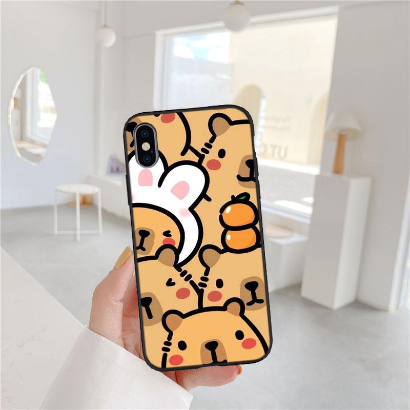 LO19 Cartoon Wasserschwein Softshell Handyhülle für Redmi Note 8 9 Pro Max 9S 9T 9C NFC 8T 8A 10A A4