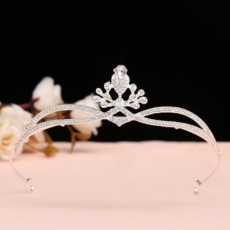 Children's Crown Hair Accessories  Cute Princesses Girls  Water Diamond King Crown Hair Bands Birthday Gifts for Girls Baby Headbands and Headwear