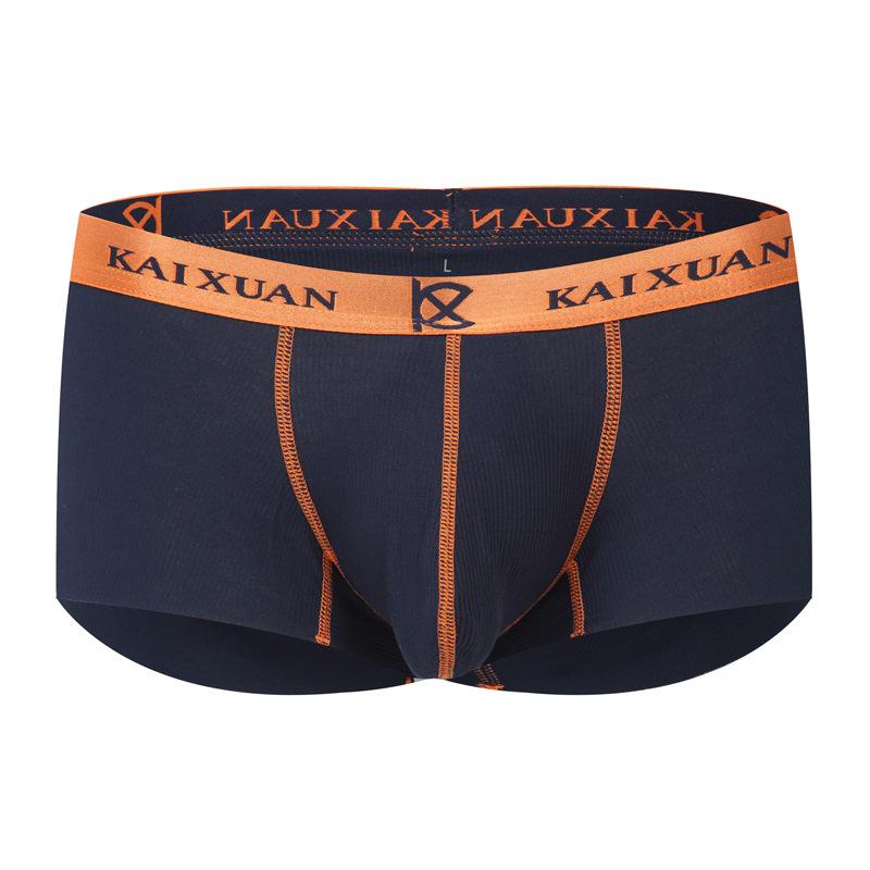 Men's Spring and Summer Sexy Color Patchwork Slim Breathable Low-waist Boxer Briefs