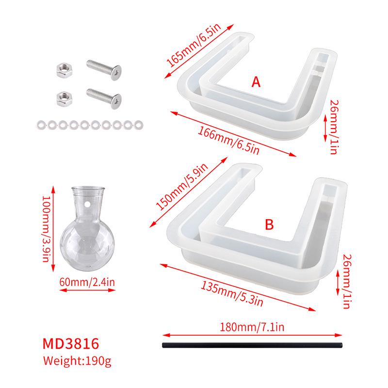 DIY Silicone Mold for Creative Hydroponic Plant Vase and Desktop Stand