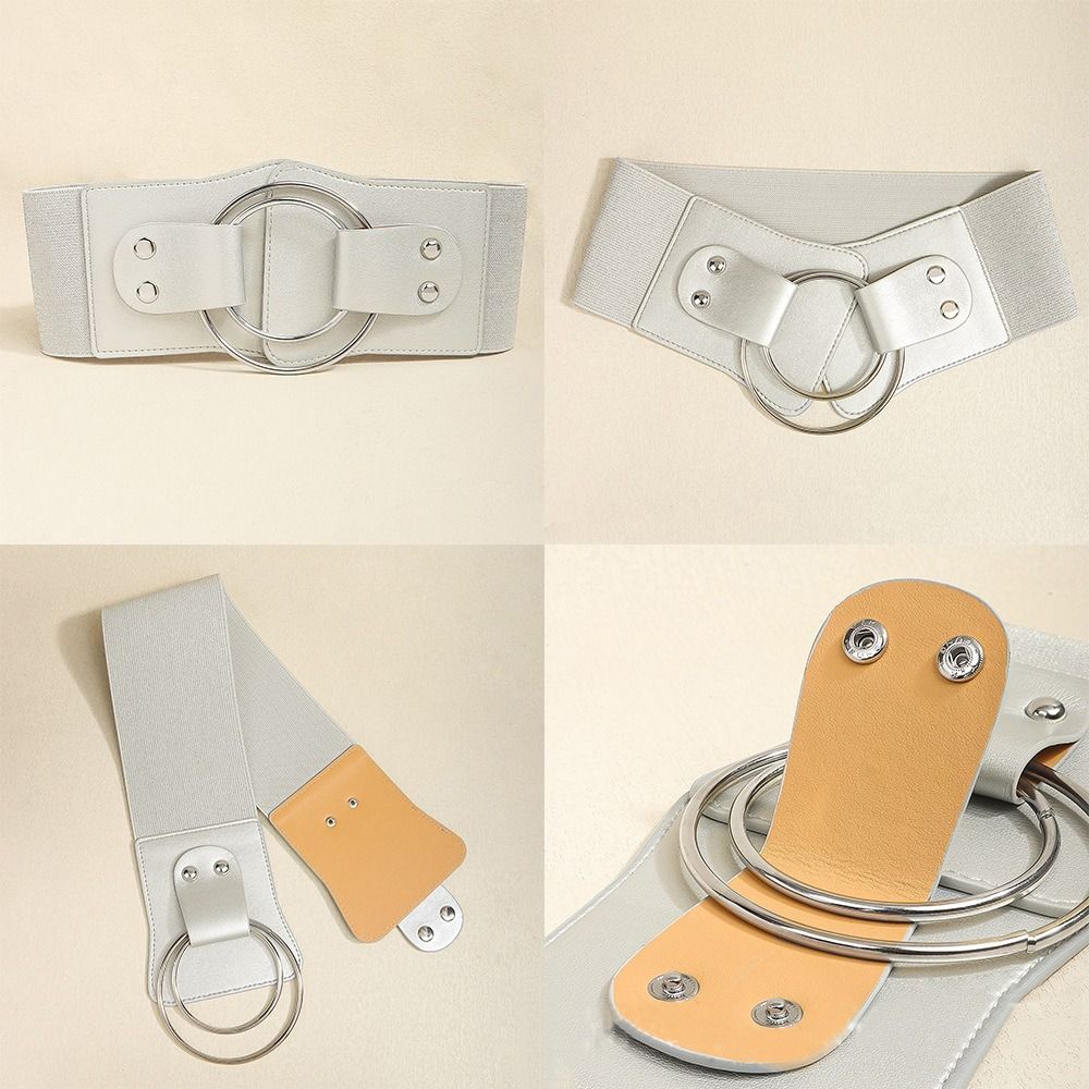 Trendy Leather Waist Cover Luxury Elastic Waist Cover High Quality Trouser Dress Belts