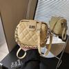 Rhombus Chain Messenger Bag Women's Bag New Summer Niche Design Casual Mouth Gold Bag
