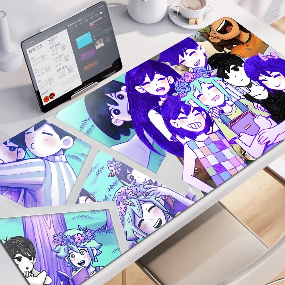 Omori Mauspad Tablet-Mauspad Laptop XL Schreibtisch-Mauspad Niedlich HD Regenbogen Gaming-Tastaturpad csgo Spieler x