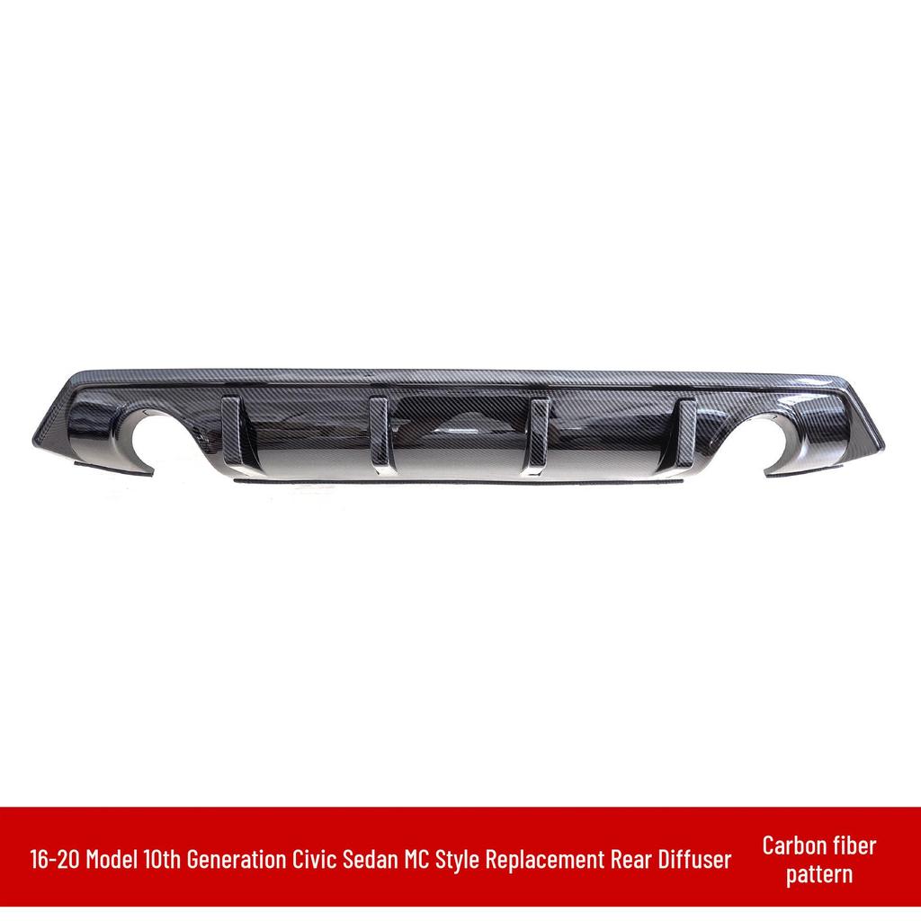 Kit de Carroceria Difusor Traseiro e Splitter Frontal para Civic 10ª Geração