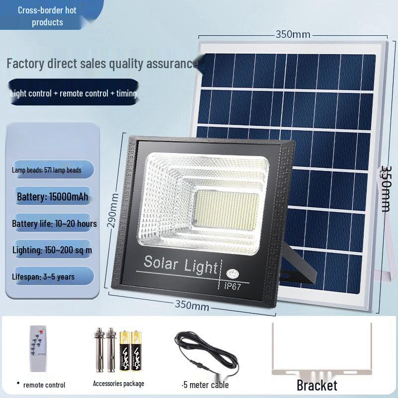 Solar Sensor Street & Courtyard Floodlight