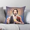 Keanu Reeves Heiliger Religiöser Quadratischer Kissenbezug Polyester Leinen Samt Bedruckt Reißverschluss Dekoration Bettkissenbezug