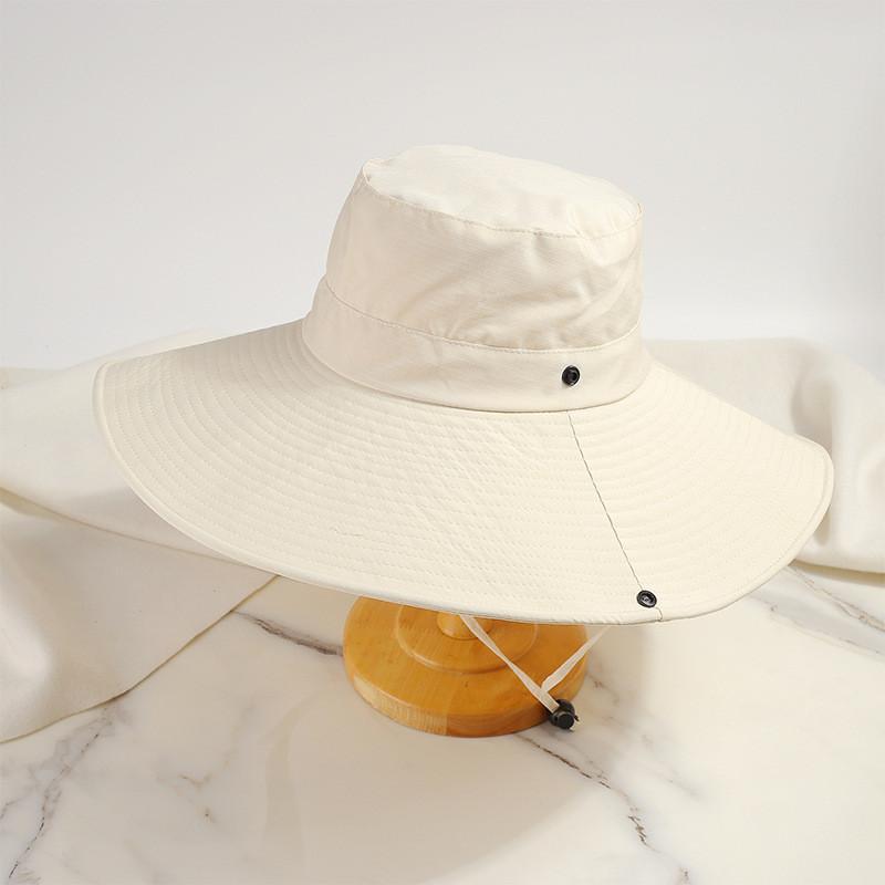Summer Quick Dry Wide Brim Fisherman Hat With Sun Protection For Outdoor Hiking Camping