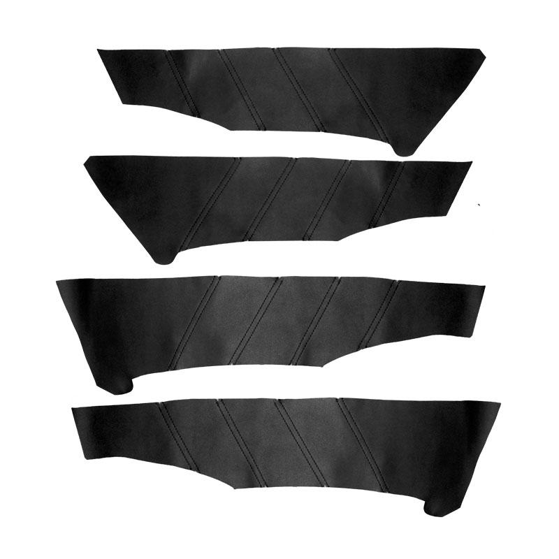4pcs Microfiber Leather Car Door Handle Panel Cover Trim For Honda Civic 8th Gen 2006 2007 2008 2009 2010 2011