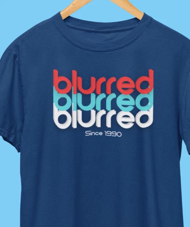 Blurred T-Shirt / Cool Britpop Indie Rock Blur Style Retro 90s T-Shirt 4XL