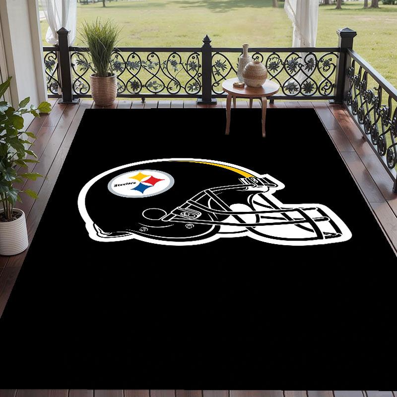 Soft Floor Carpet Pittsburgh Steelers Pattern Area Rug Decorative Mat For Home Room Decoration