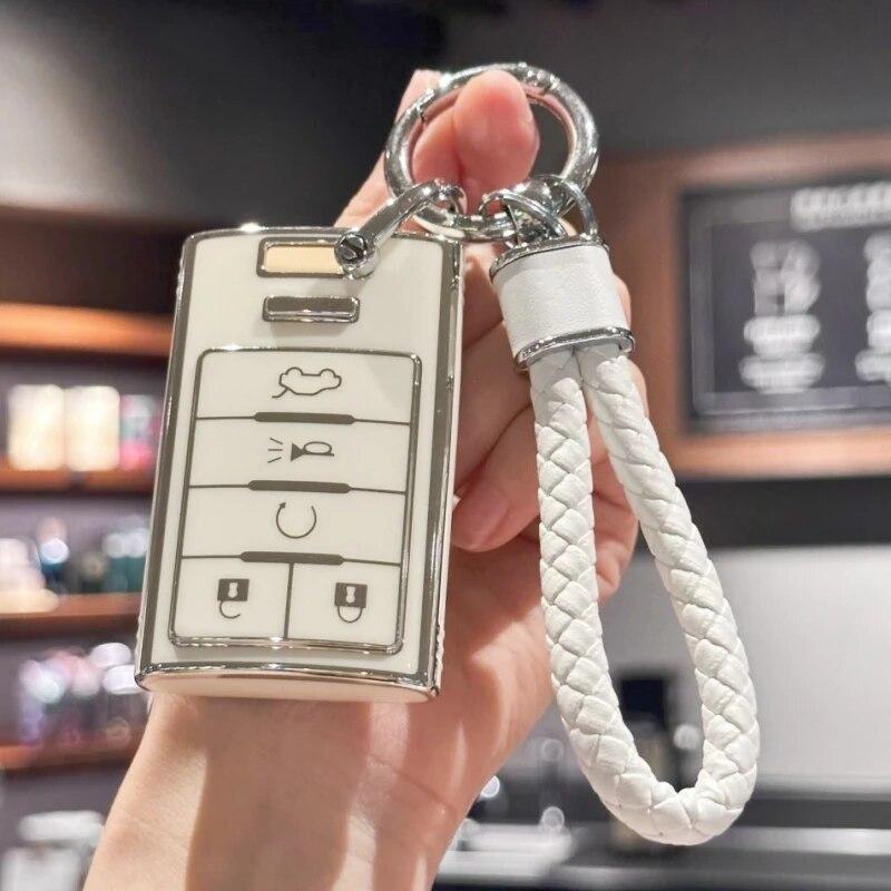 

Чехол-брелок из ТПУ со шнурком для ключей для Cadillac SRX ATS ELR XTS 2010 2011 2012 2013 2014 2015, пульт дистанционного управления без ключа