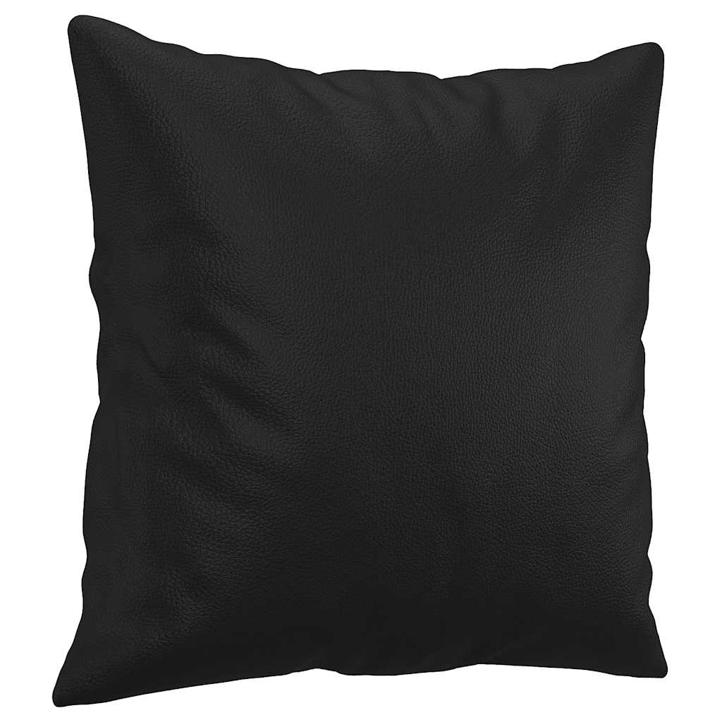Vidaxl 2-Seater Sofa With Cushions, Black, 140 Cm, Faux Leather