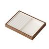 Velvet Wood Rings Tray Exquisite Jewelry Display Tray Multipurpose Ring Earring Holder  Home