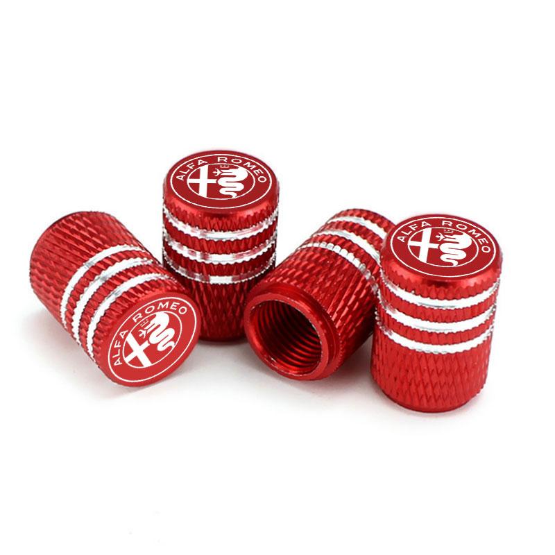 Car Tire Valve Cap Aluminum Tire Wheel Stem Air Valve Cap For Alfa Romeo Giulia Stelvio Giulietta 159 147 156 166 Car Accessorie Ysdf45
