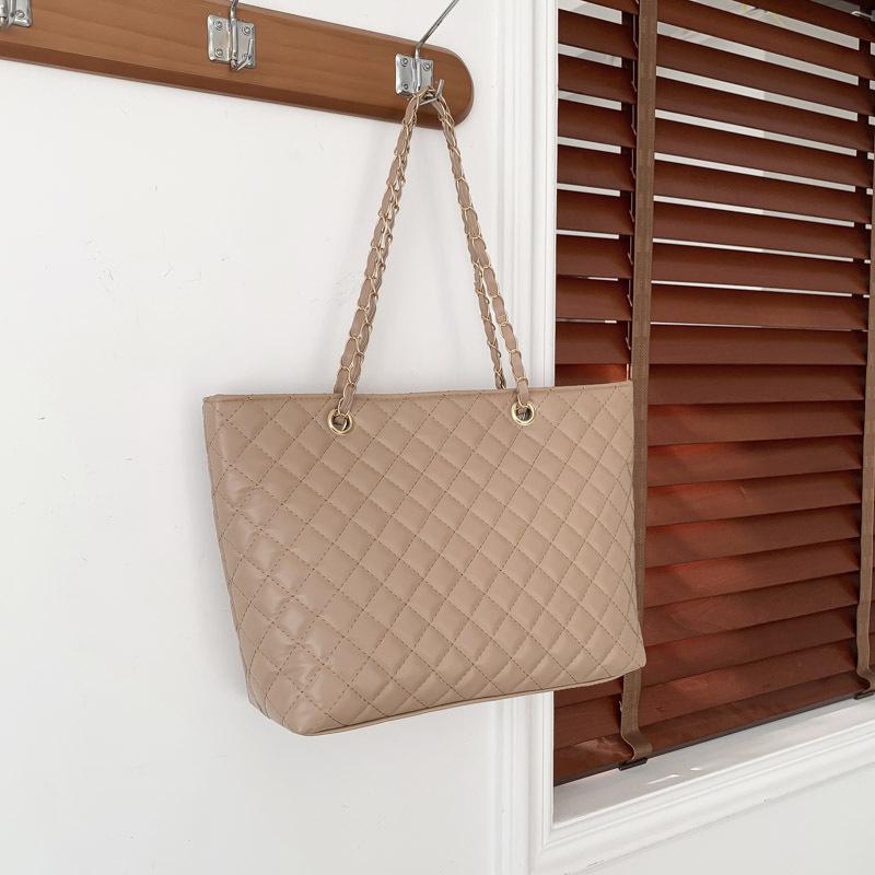 Large capacity large bag women's new trendy versatile shoulder bag messenger bag diamond chain bag tote bag