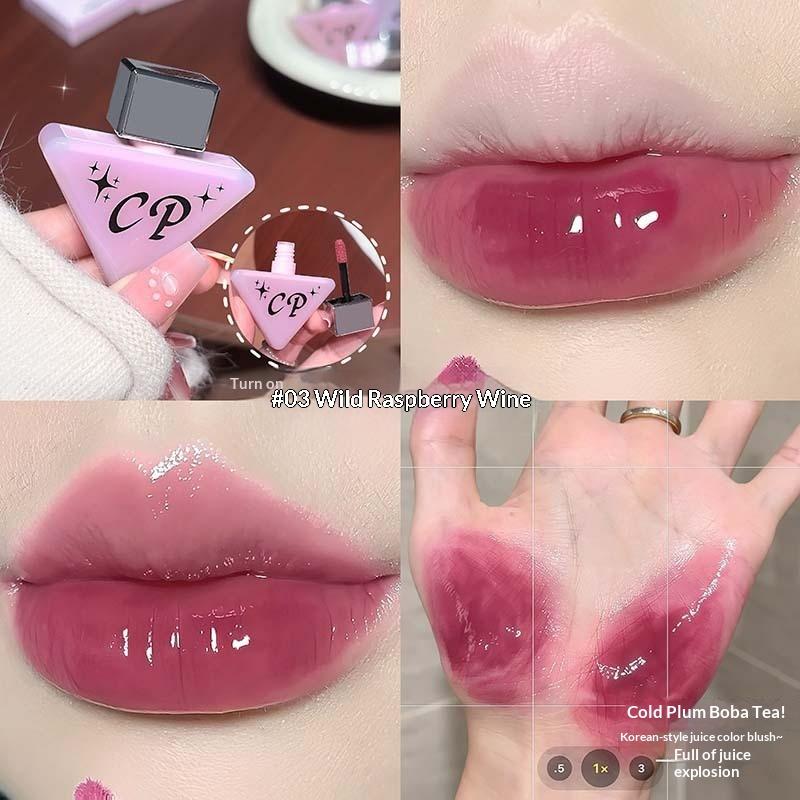 

Cappuvini Dark Red Brown Mirror Lip Glaze Water Light Moisturizing Lip Gloss Highly Pigmented Liquid Lipstick Lip Cosmetics