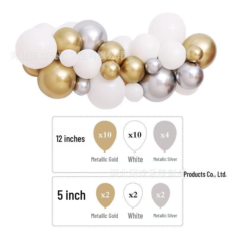 Neues Jahr Matt Glitzer Metallisch Latex Ballon Set für Dekorative Foto Atmosphäre