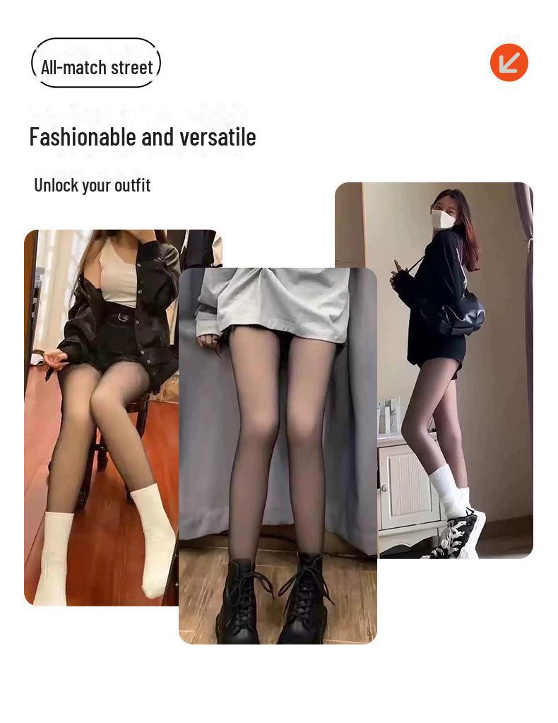 Women's Sheer Black Leggings: Red Pepper Design, Autumn/Winter, Abdomen & Hip Support