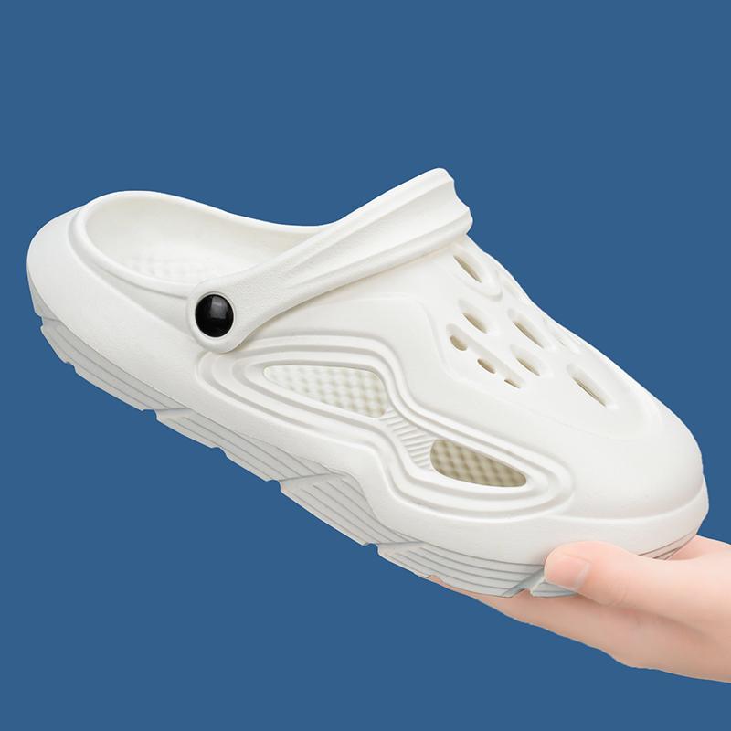 Fashion Summer Men Sandals Light EVA Men's Casual Shoes Hole Shoes Clogs Lovers Home Garden Outdoor Male Beach Flat Slippers Big Size 45