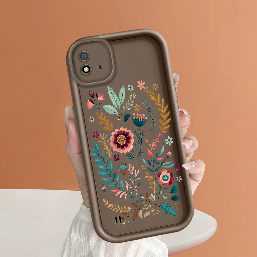 Weiches Silikon-Quadratleiter-Druckmuster-Telefongehäuse Vollständige Abdeckungskamera Stoßfestes Schutzgummigehäuse für OPPO Realme
