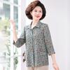 SIFONE Damen Frühlings-Blumen-Reversbluse