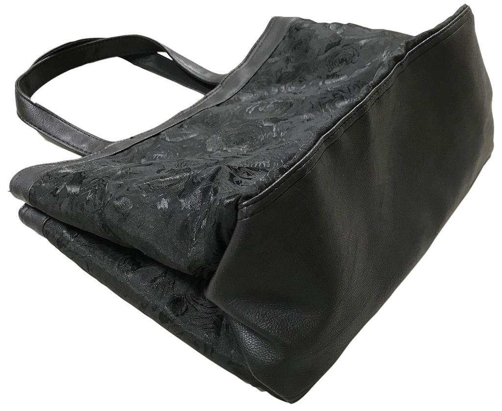 Formal for Ceremonial Rose Pattern [Onta Well] Bag, Black, Occasions, Funerals, Wakes, Handbag,