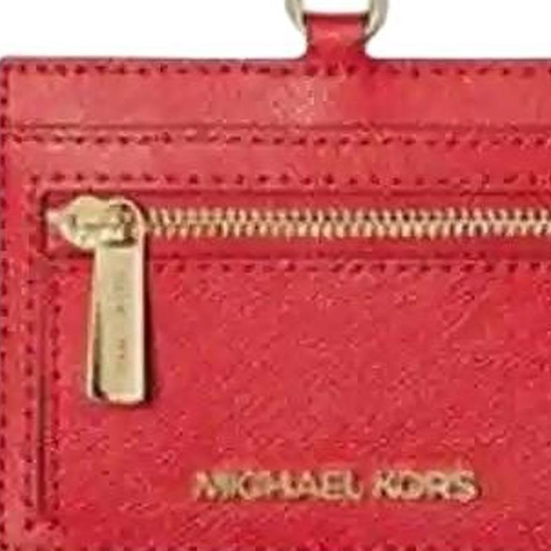 Michael Kors MK Jet Set Travel Letter Logo Zipper Wallet Women Wallet Bright-Red 35S3GTVD3L-BRIGHT-RED