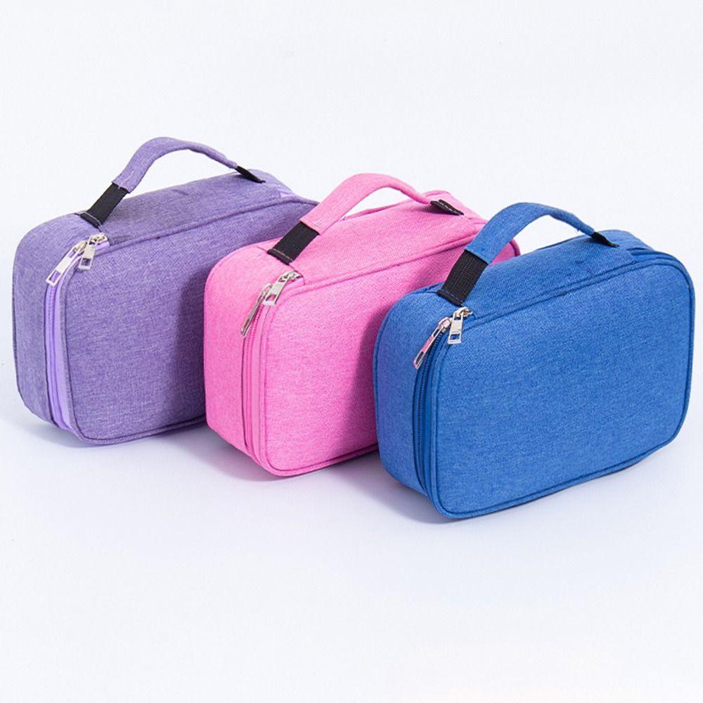 Large Capacity Porous Pencil Case 72 Hole Stationery Pouch Oxford Cloth Pencil Case  Art Supplies