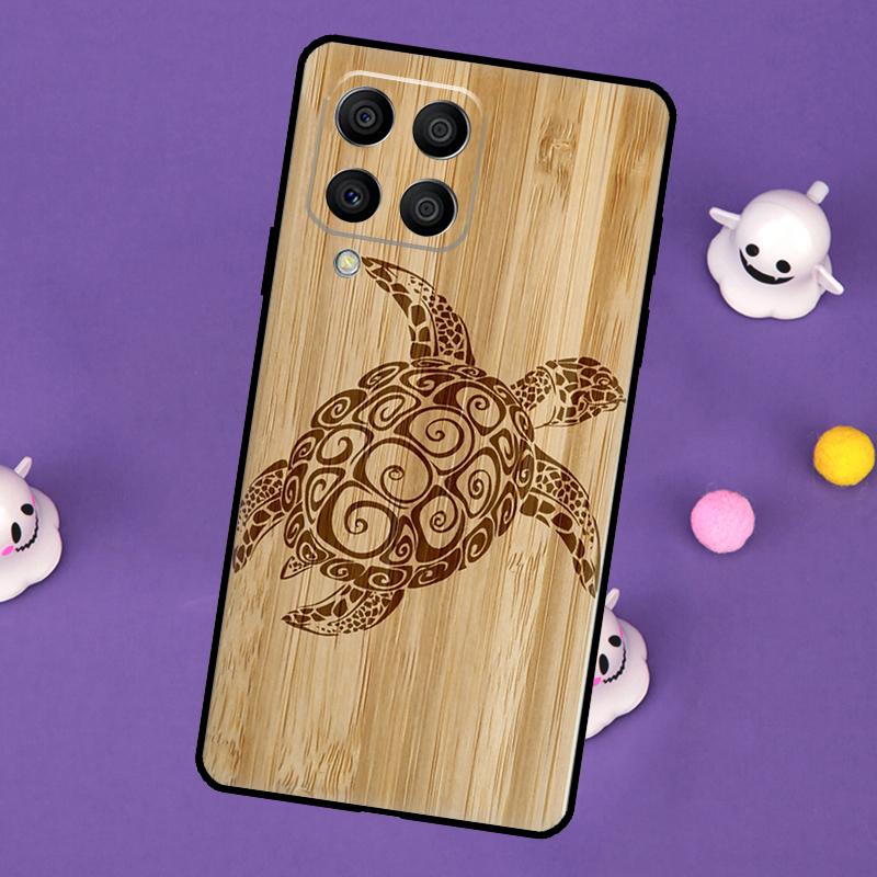 Turtle Wood Pattern Cover For Samsung Galaxy M11 M51 M31 M33 M13 M23 M53 M15 M55 M14 M34 M54 M20 M32 M52 Case