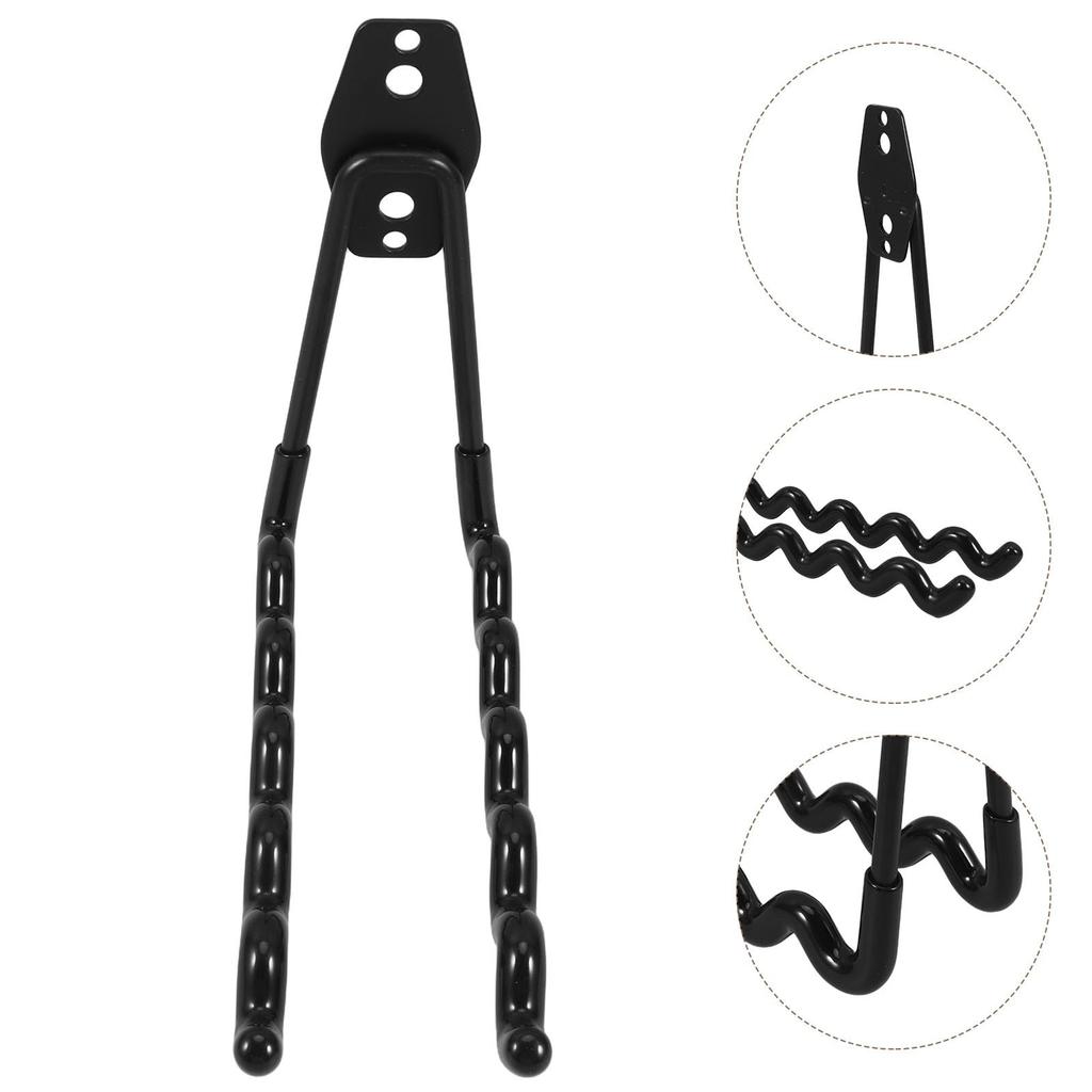 Set of 2 Wave-Shaped Wall Hooks with Non-Slip Storage, Ideal for Garages and Homes, Tools, and Garden Supplies