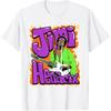 Jimi Hendrix Flames and Bubble Text Vintage Band T-Shirt
