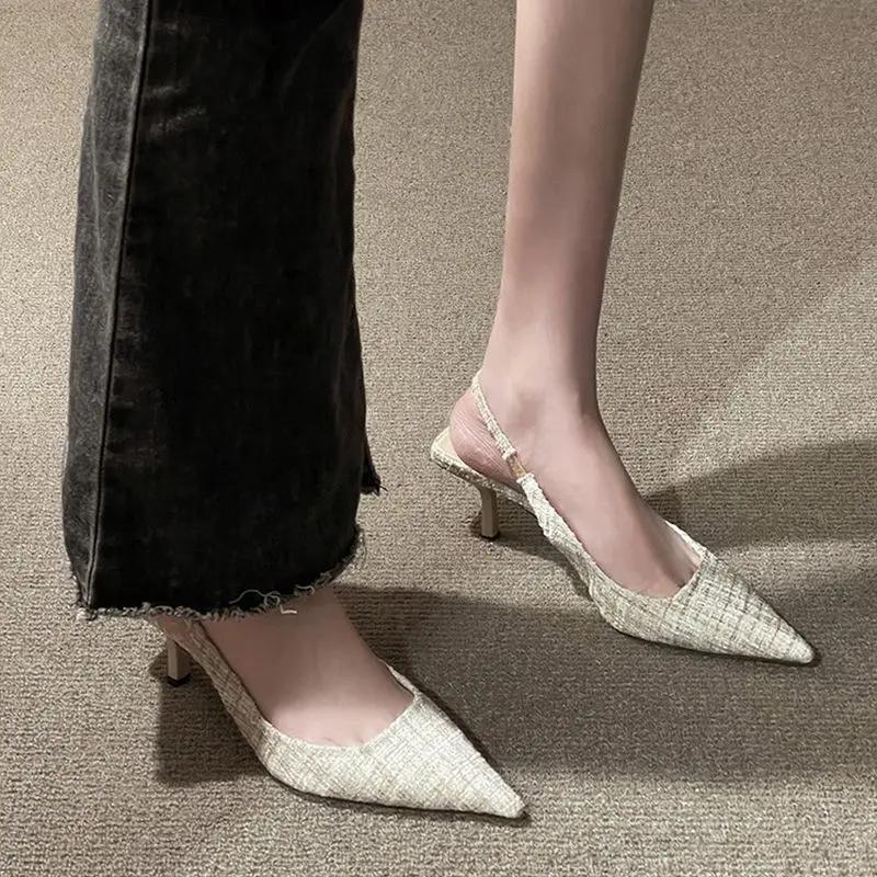 Original Outdoor Heeled Sandal Chic and Elegant Summer Women's Sandals Sale Comfort Anti Slip Hot 2025 Luxury Korea Ladies Shoes