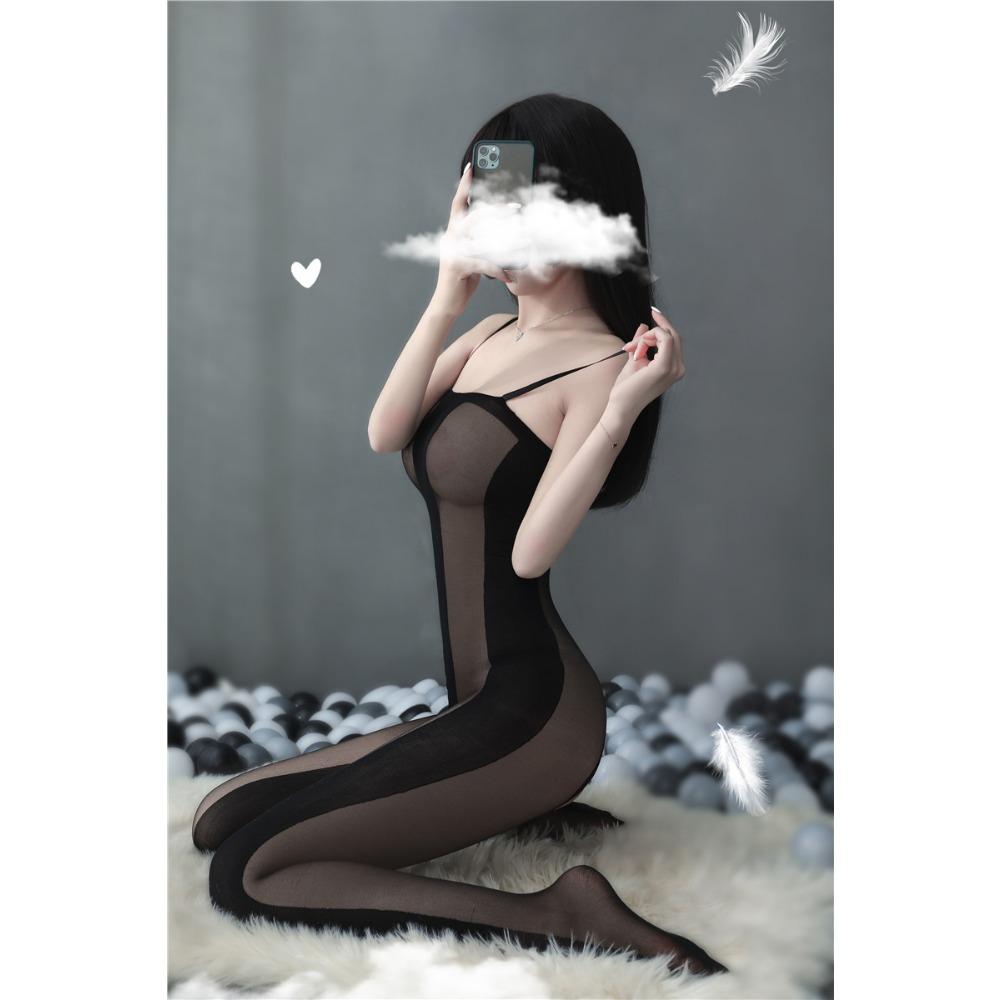 Sex Underwear European and American Temptation Sex Stockings Sexy Suspenders Open Jacquard One-piece Stockings Pajamas Manufacturer 8858