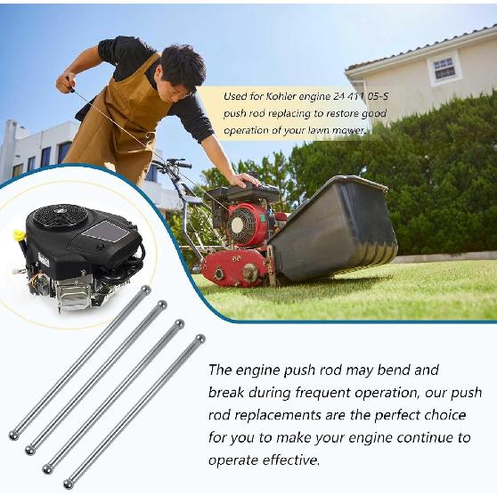 24-411-05-S Push Rod for Kohler Command V-Twin Specific Model Spec and Serial Number Engine Lawn Mower Repairing 4Pack