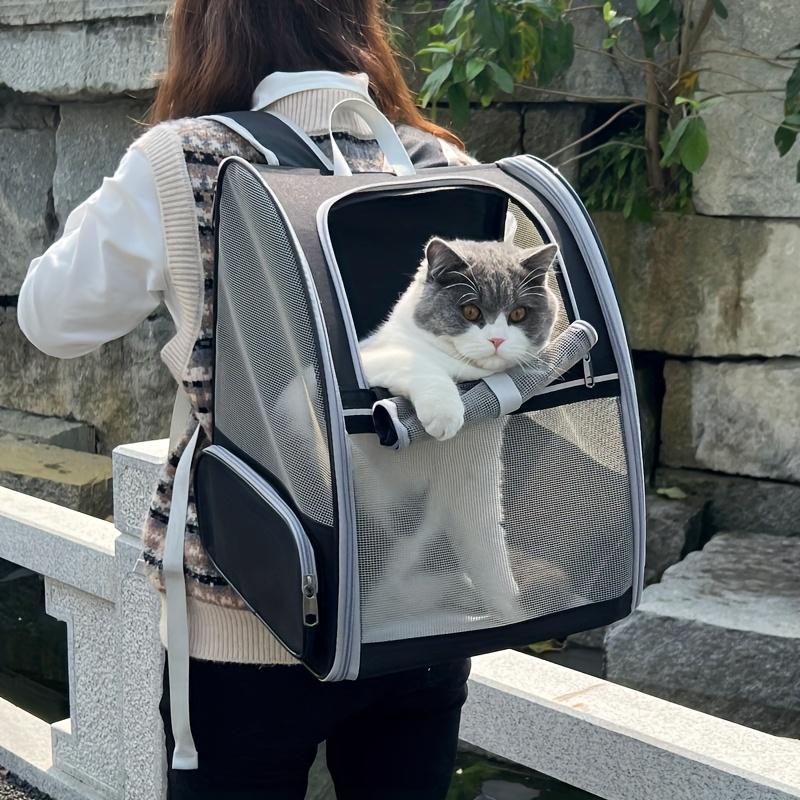 Cat Space Capsule Backpack for Outdoor Use, Breathable Dual-Shoulder Cat Carrier, Portable Travel Bag for Cats, Foldable Breathable Dual-Shoulder