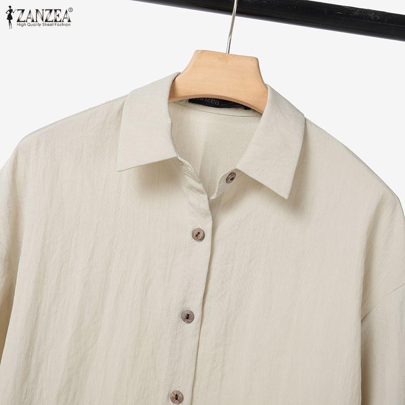 ZANZEA Women Long Sleeve Blouse and Pants Casual Two Piece Suit Sets