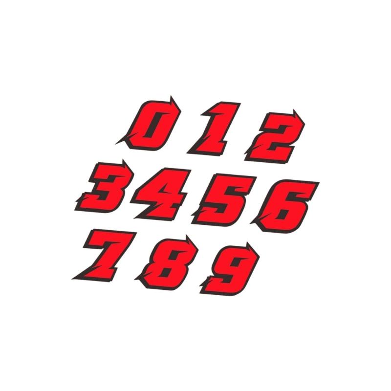 Rainbow Motorcycle Racing Number Stickers Waterproof UV Resistant Adhesive Decals