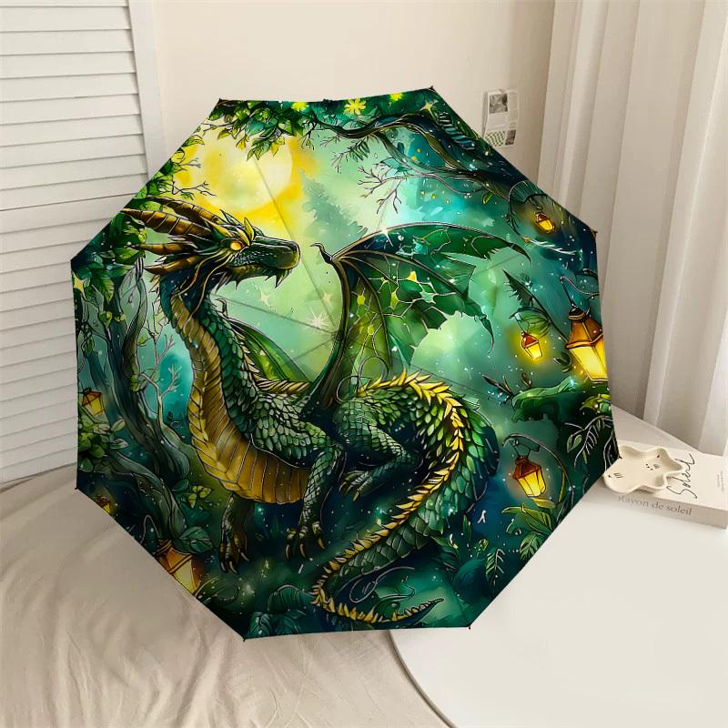 

1PC Dragon Fantasy Umbrella-8-Rib Reinforced, Automatic Open, Lightweight & Durable, Cute Fashion Accessory for Outdoor-P113