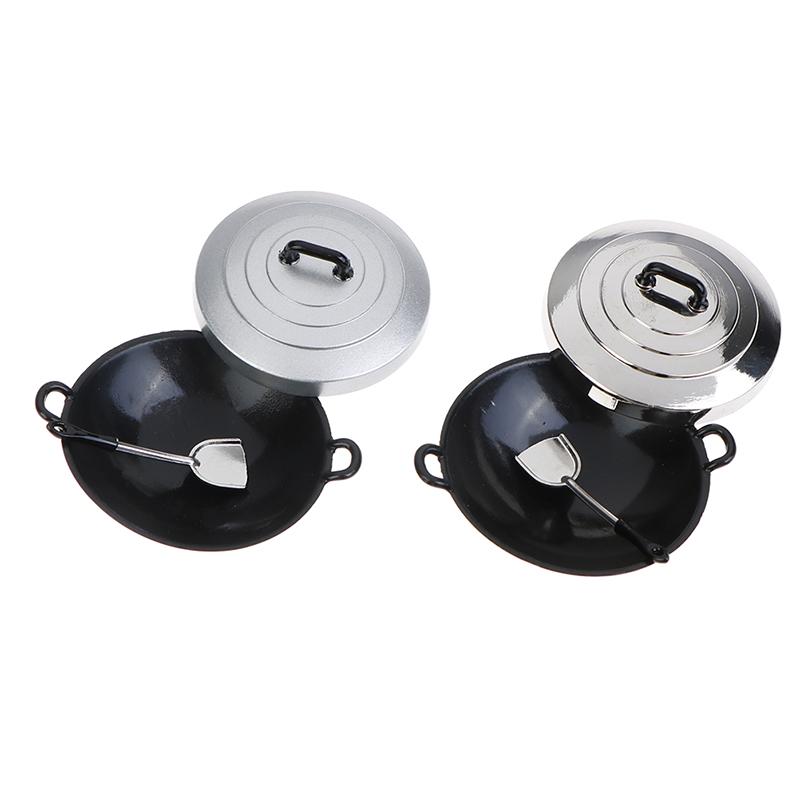 Κινέζικο Wok Κουζίνα Μαγειρικά Σκεύη Αξεσουάρ Κλίμακα 1/12 Μινιατούρα Κουκλόσπιτο