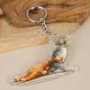 Keychain Pendant 3D Monkey Hug Charm Key Chain Backpack Purse Car Keys Mini Accessories Decorative Bag Strap Charm