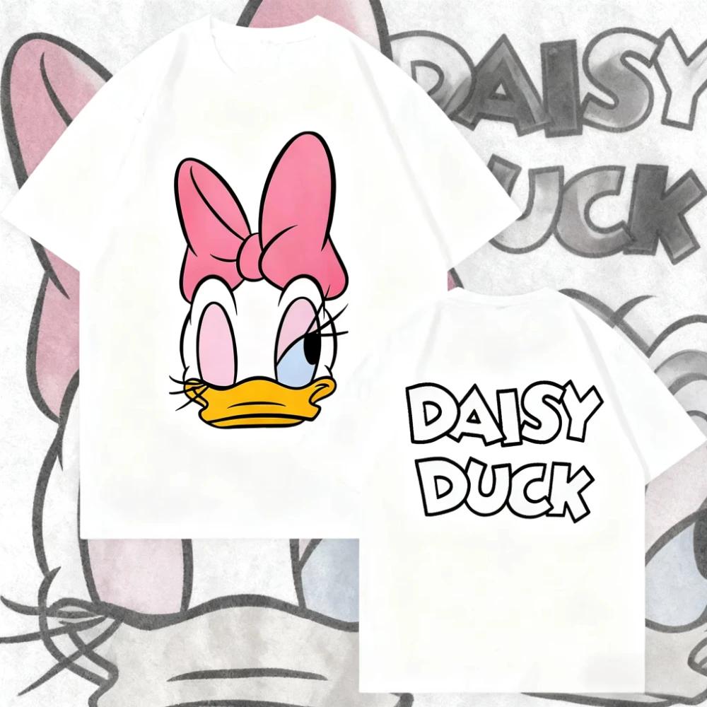 Disney Daisy Duck Mens Tshirt Summer Casual and Fashionable Couple Pure Cotton Comfortable and Fashionable Tshirt - Men s Sum... S разноцветный