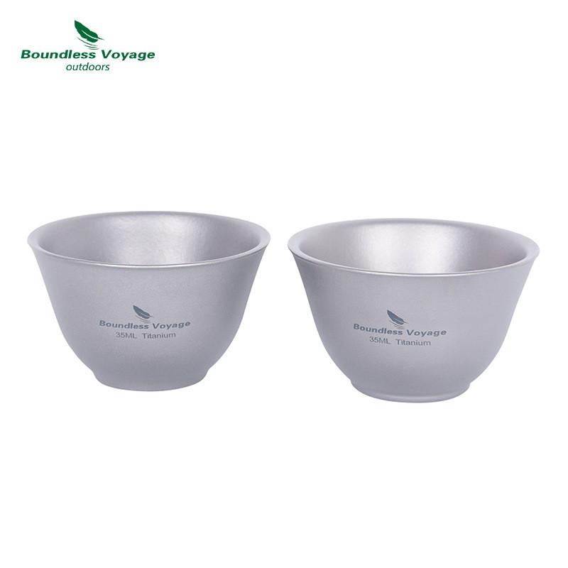 Pure Titanium Double-Wall Teacup 35ml Mini Gong Dao Cup Heat-Resistant Travel Tea Modern Minimalist Design