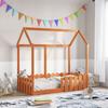 VidaXL Children's Bed Frames House Shape 70x140cm Solid Pine Wood, House-Shaped Bed Frame, Bed Frame for 850700
