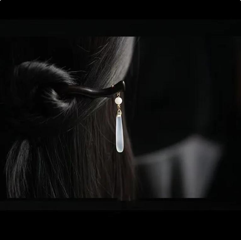 Vintage Chinese Wood Hair Sticks for Women Handmade Luxury Flower Hairpins Hair Chopsticks Wedding Party Head Jewelry Accessory