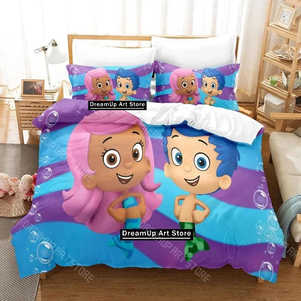 Set Biancheria da Letto Bubble Guppies Stampa 3D Singolo Gemello Matrimoniale Queen King Size Set Letto Adulto Bambino Camera da Letto Set Copripiumino
