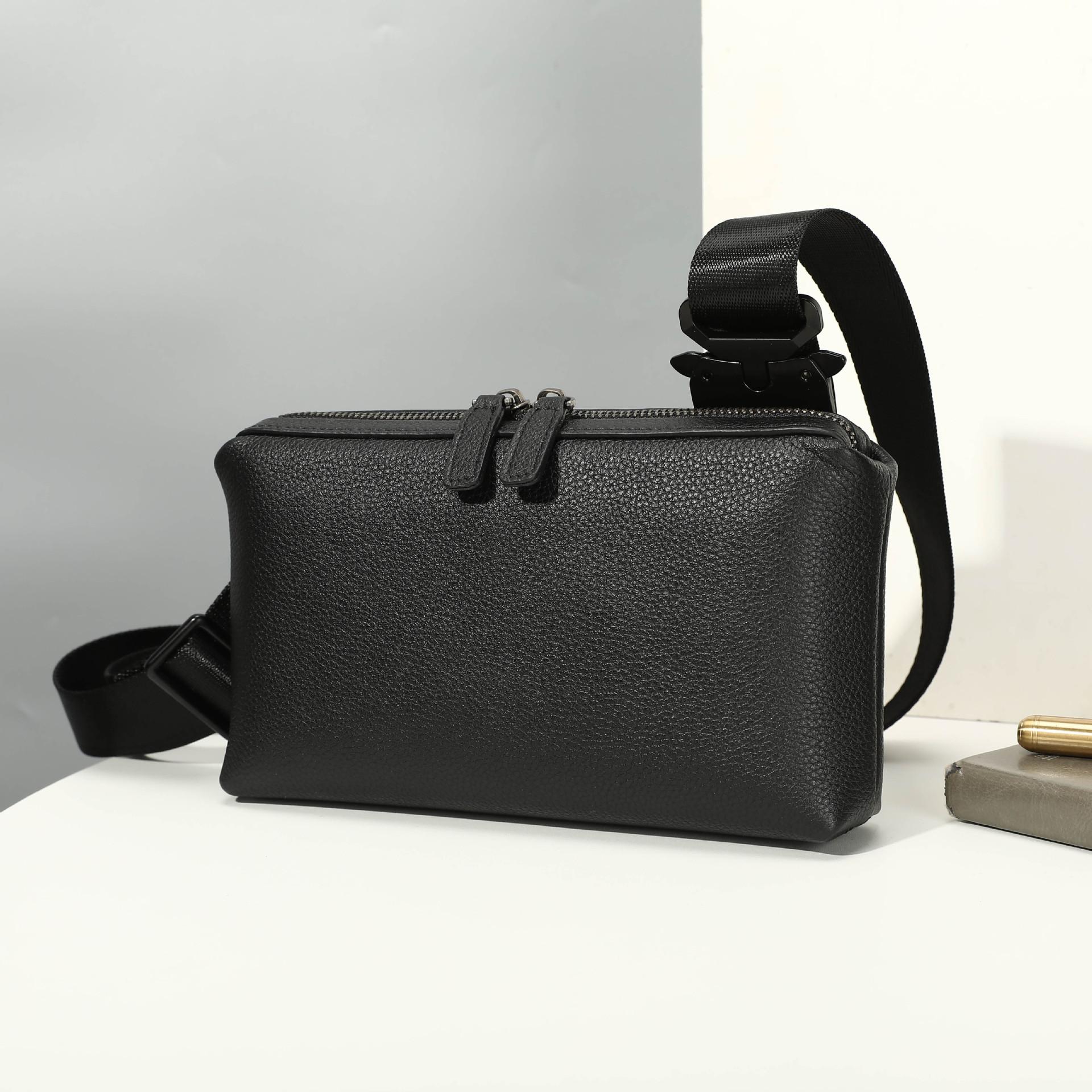Men s Single-shoulder Leather Bag - High-end Business Bag - Versatile Crossbody Bag
