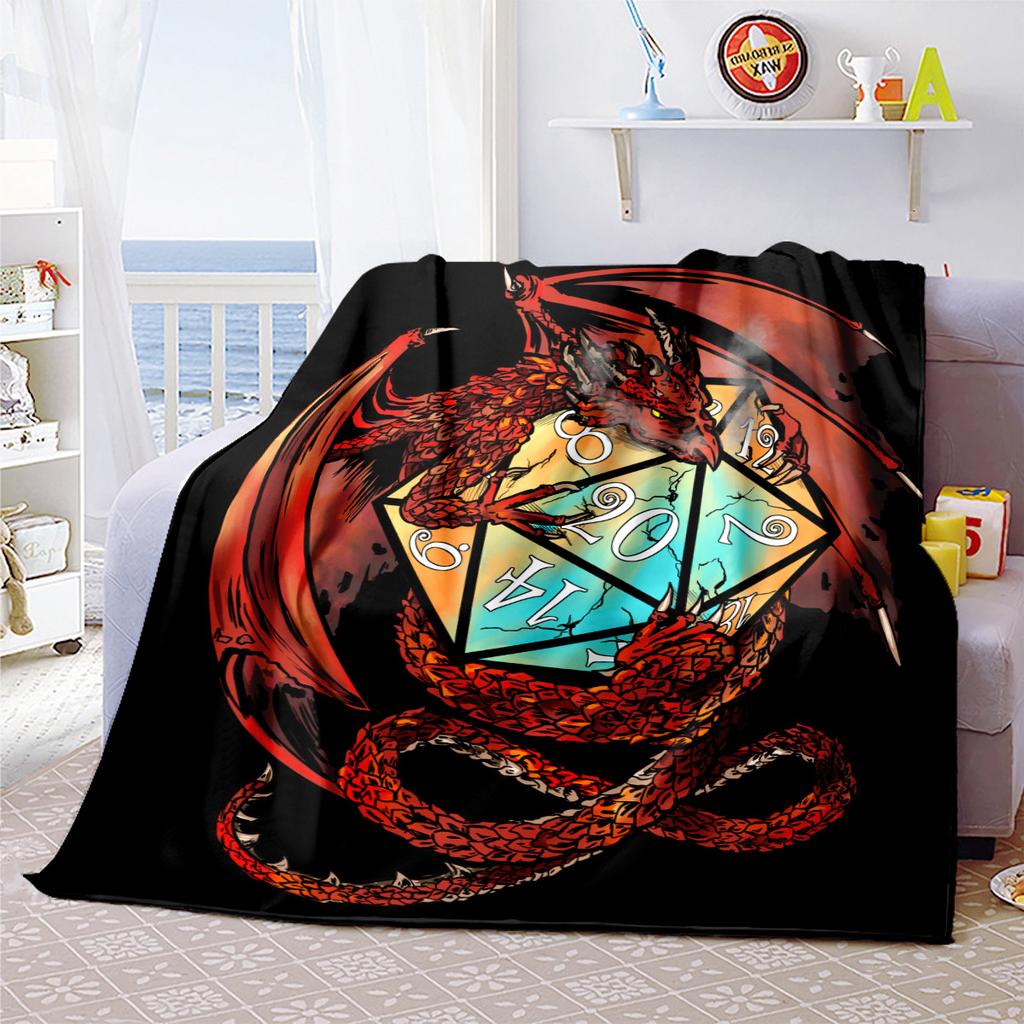 Coperta Dungeons Dragons Dadi Perfetta Per Tutte Le Stagioni Morbida Confortevole Divano Ufficio Pisolini Viaggi Regalo Festivo