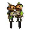 Halloween Garden Stake 2D Flat Pumpkin Man Decoration Outdoor Skeleton Decorative Stake for Lawn Yard Patio Decor