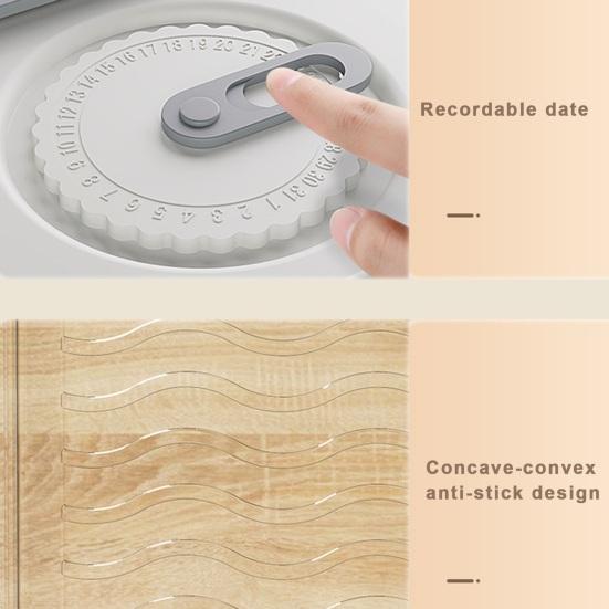 Cutie de găluște Recipient de depozitare cu mâner, de calitate alimentară, fără BPA, antiaderent, stivuibil, pentru gustări, cu capac.