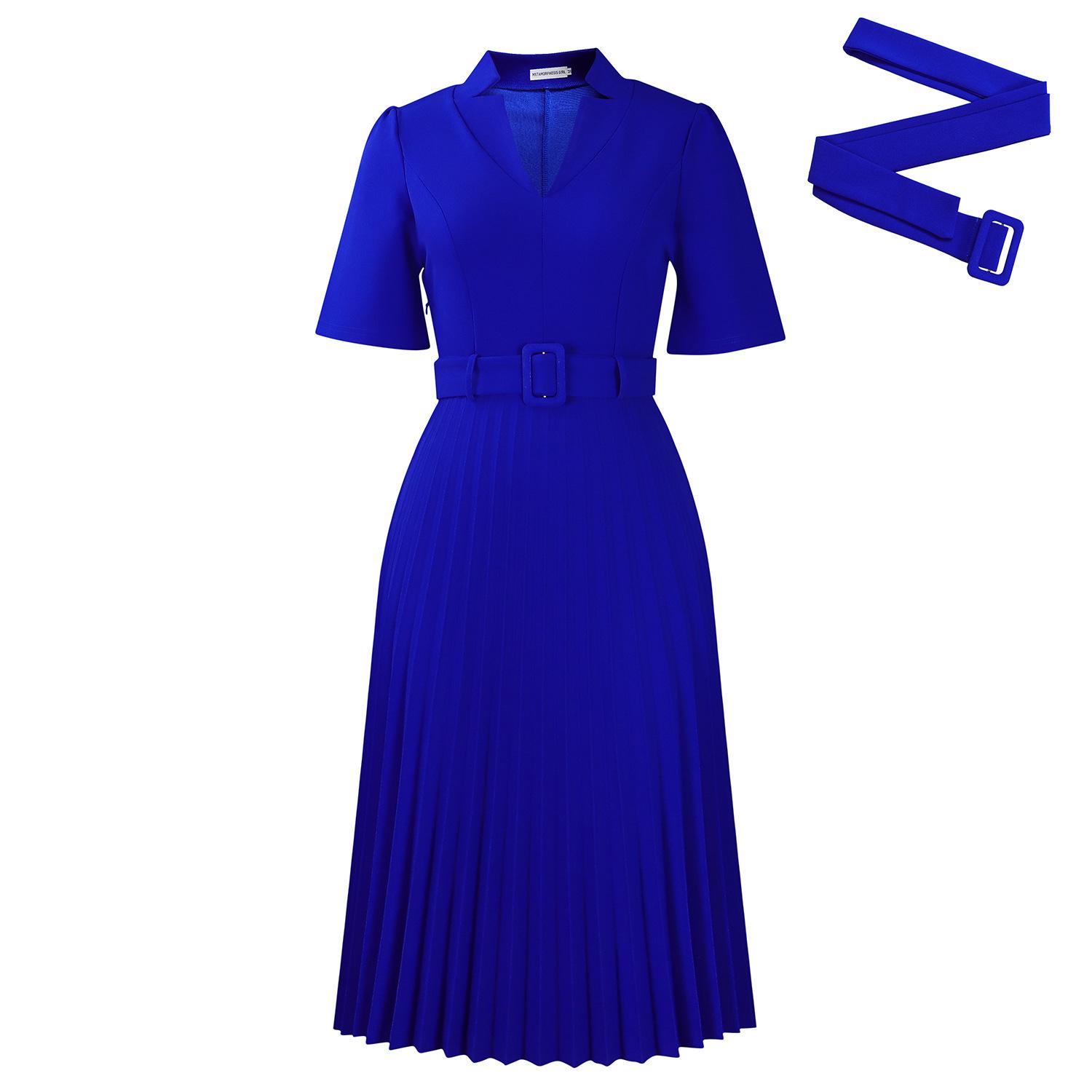 

Модное платье с завышенной талией XXXL синий